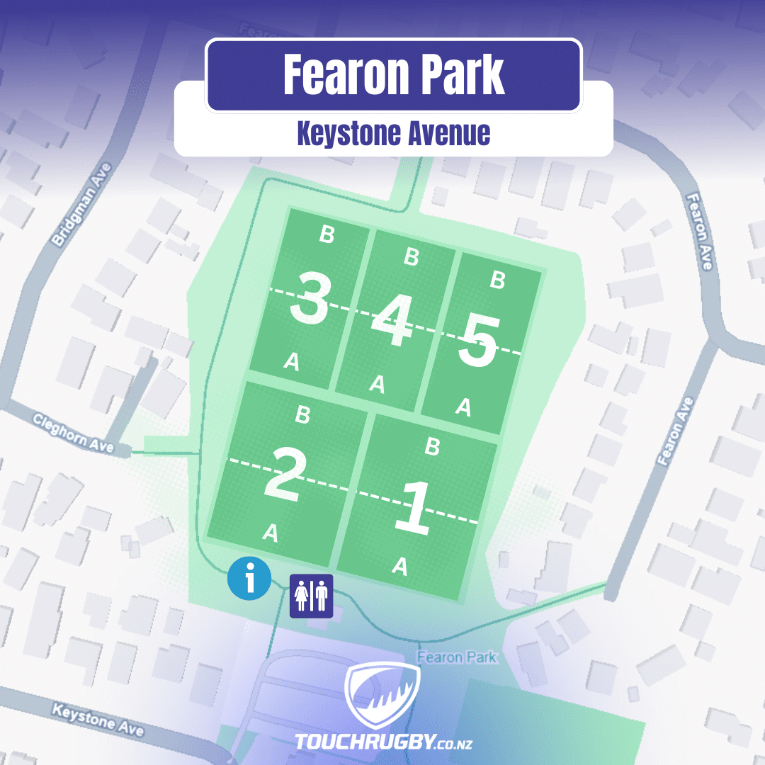 Fearon Park Touch Fields Layout Fearon Park Touch Fields Layout